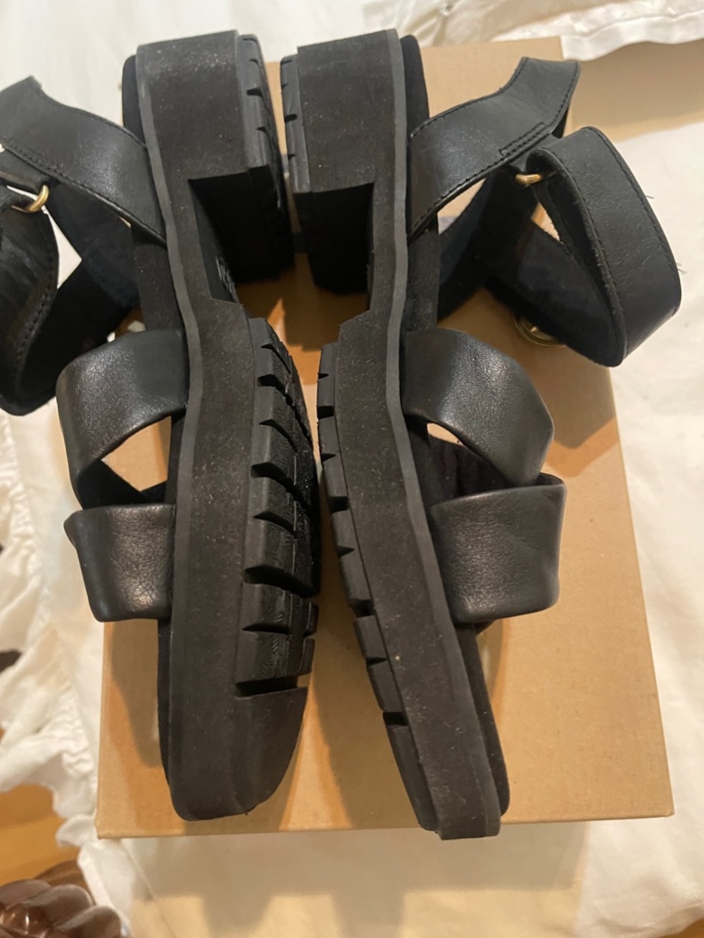 Munro knox lightweight leather comfort black sandals new sz 8 m - Picture 7 of 8
